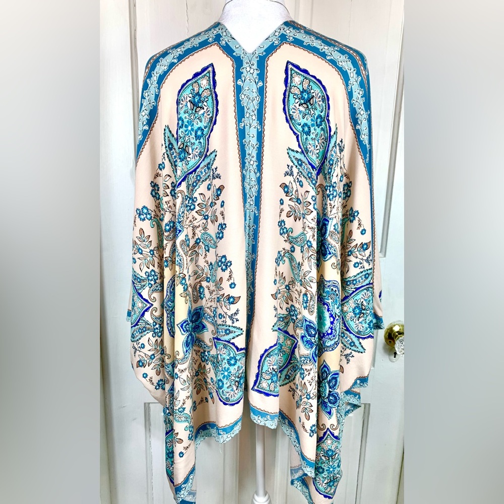 Maurice’s Paisley Scarf Kimono - Open Front - One Size - Picture 7 of 12